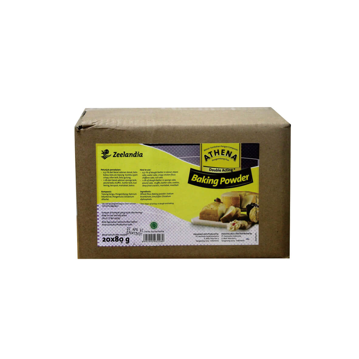 Athena Baking powder 20 x 80 Gr | Bahan Kue