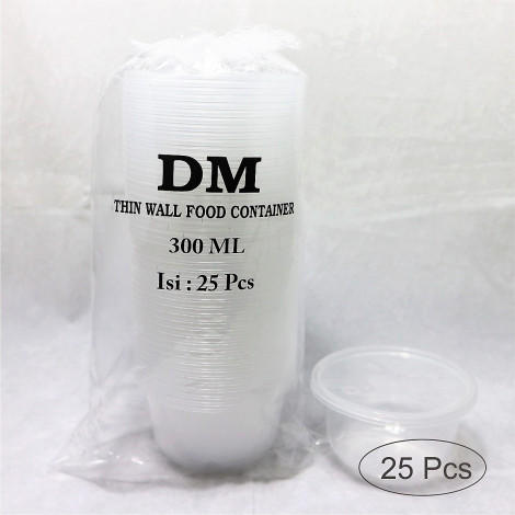 Mangkuk Plastik DM 300 Ml 25 Pcs