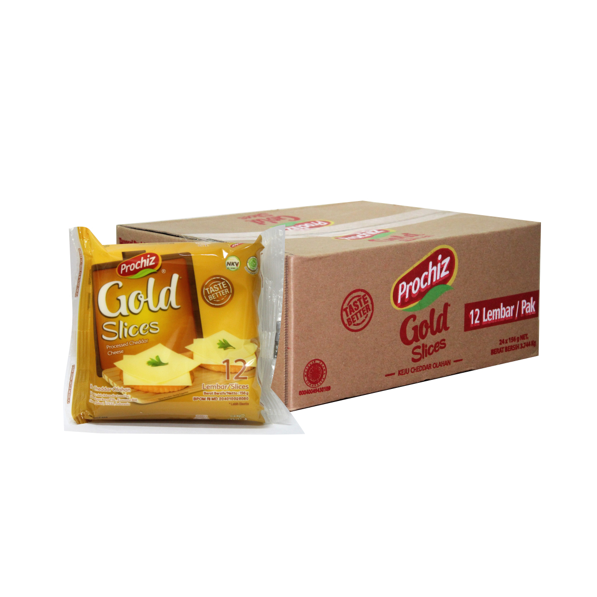 Prochiz Gold Slice 24 x 156 Gr Keju Cheddar Keju