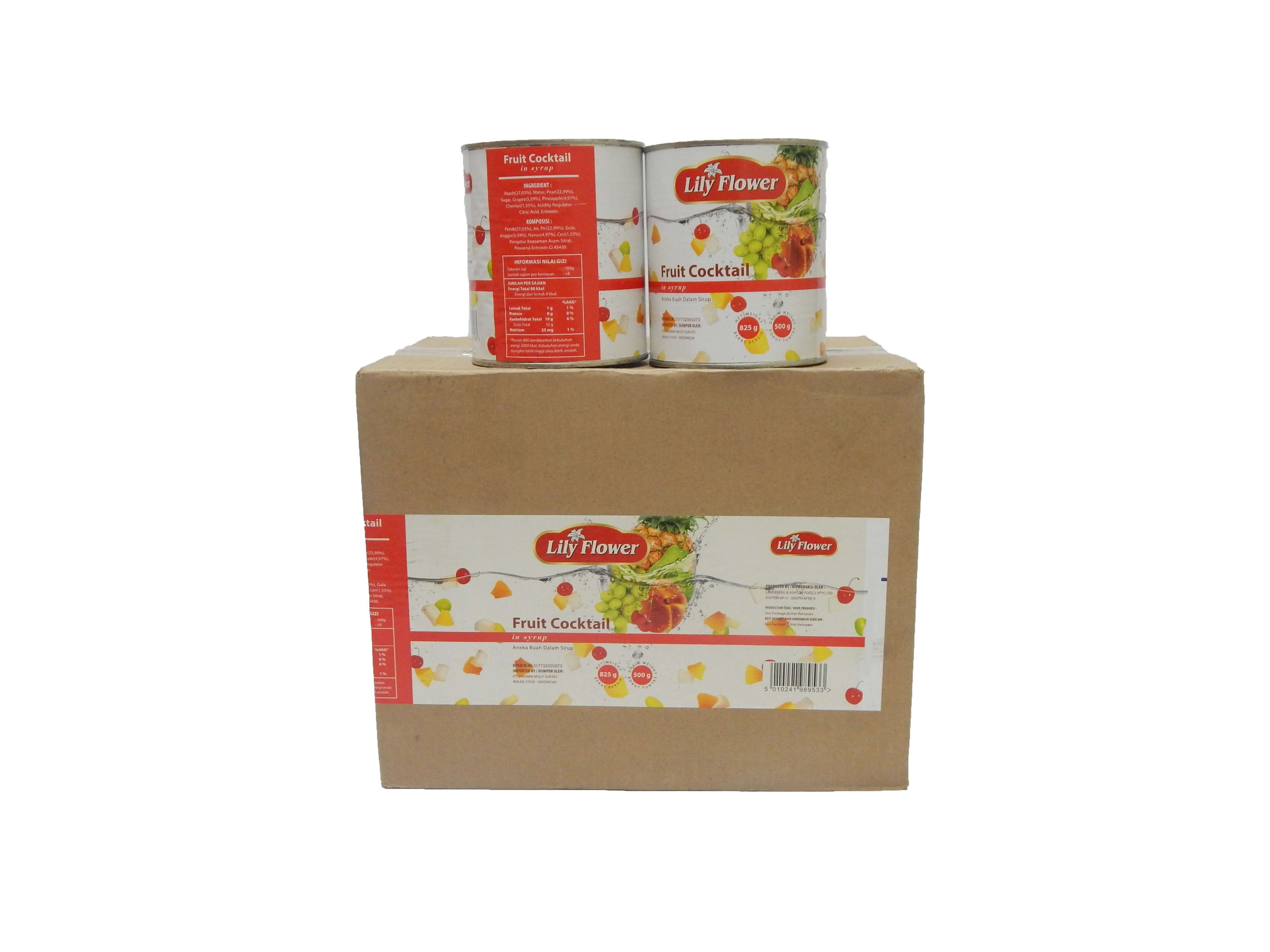 Jual Buah Kaleng Fruit Cocktail Lily Flower 12 x 825 gr ...